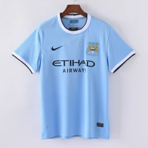 1587bc (143) Retro 2013-2014 Manchester City Home Jersey