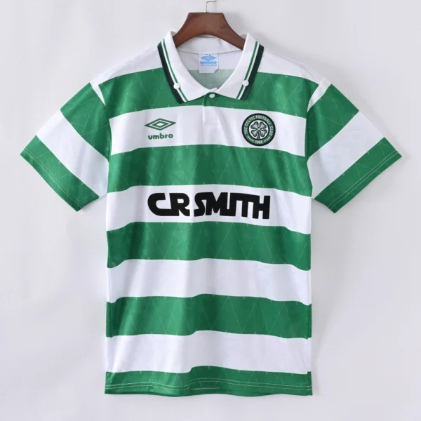 1587bc (17) Retro 1889-1991 Celtic Home Jersey
