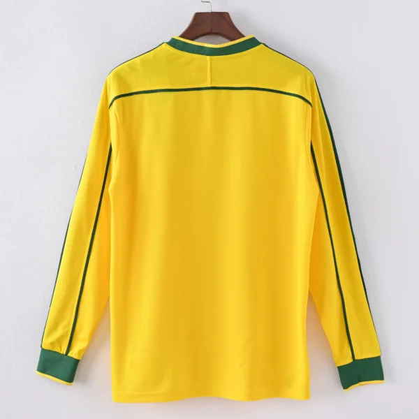 1587bc (178) Retro Long Sleeve 1998 Brazil Home Jersey