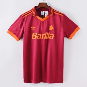 1587bc (219) Retro 1992-1994 Roma Home Jersey