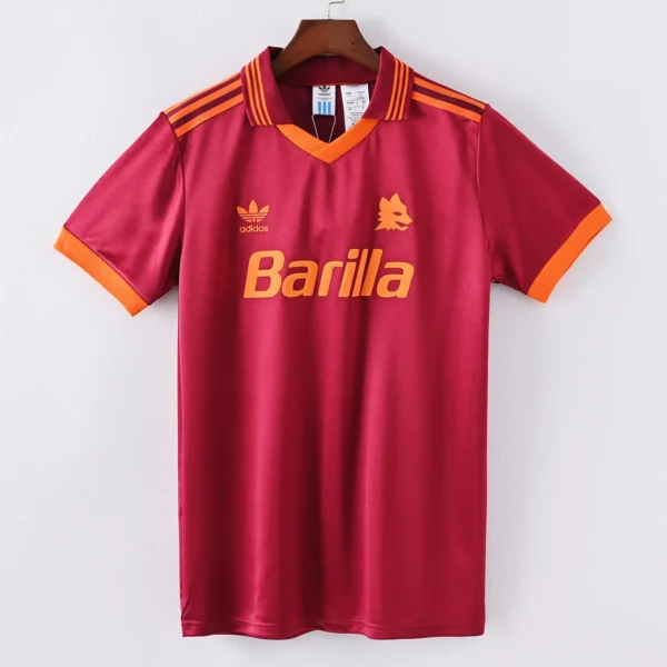 1587bc (219) Retro 1992-1994 Roma Home Jersey