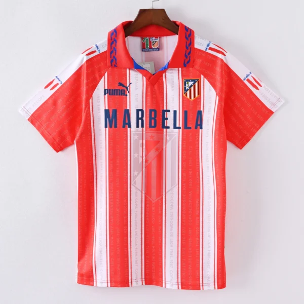 1587bc (239) Retro 1995-1996 Atletico de Madrid Home Jersey