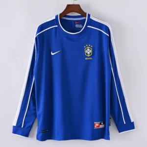Retro Long Sleeve 1998 Brazil Away Jersey