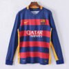 1587bc (30) Retro Long Sleeve 2015-2016 Barcelona Home Jersey