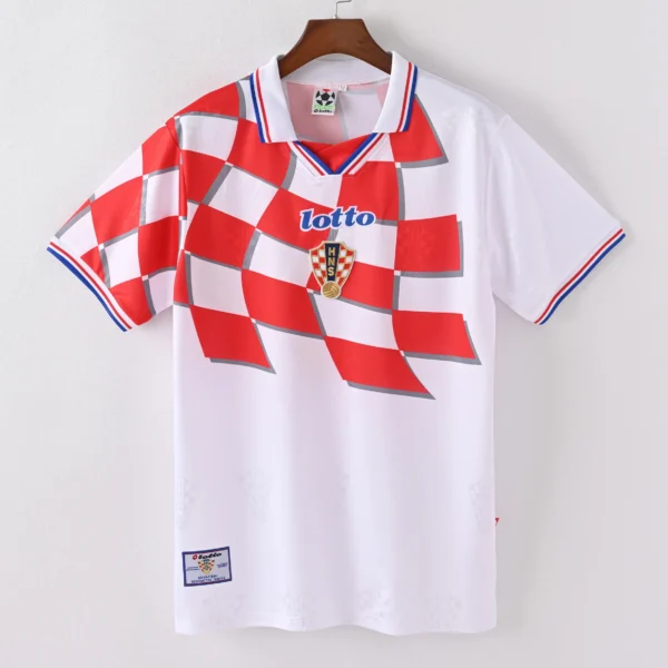 1587bc (357) Retro 1998 Croatia Home Jersey