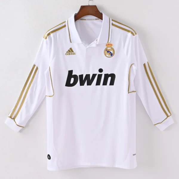 Retro Long Sleeve 2011-2012 Real Madrid Home Jersey