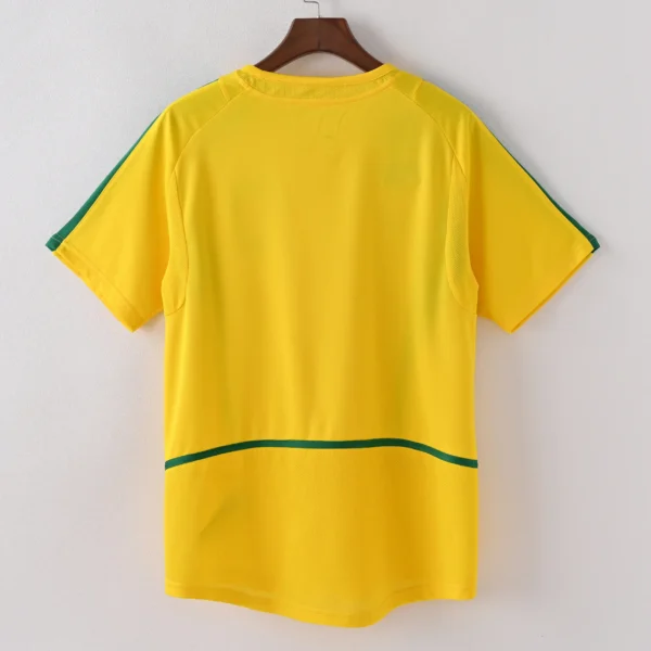 1587bc (387) Retro 2002 Brazil Home Jersey