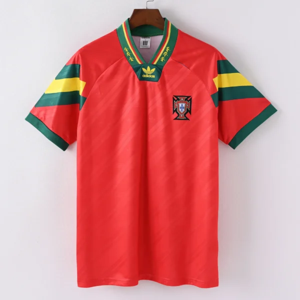 1587bc (417) Retro 1992 Portugal Home Jersey