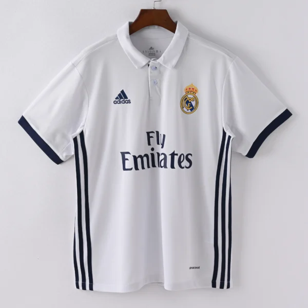 1587bc (449) Retro 2016-2017 Real Madrid Home Jersey