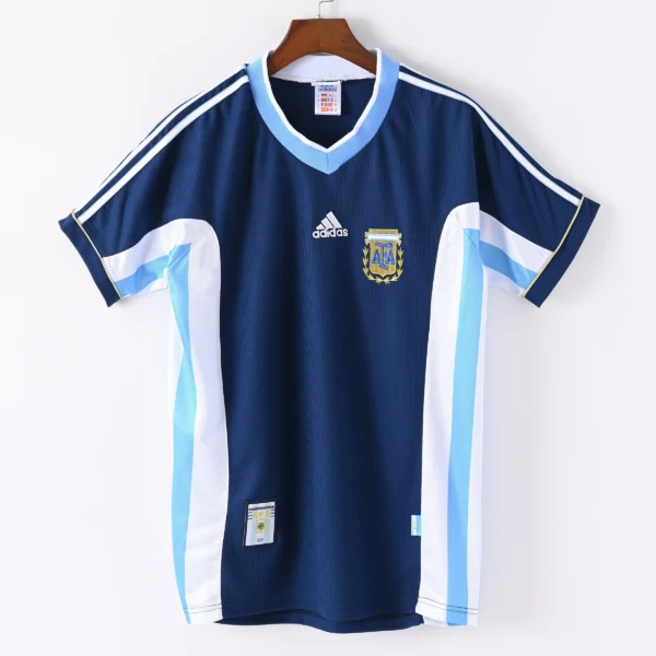 1587bc (472) Retro 1998 Argentina Away Jersey
