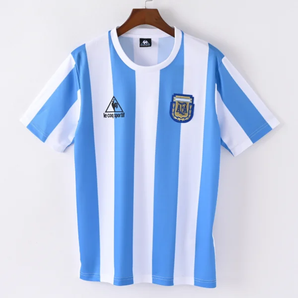 1587bc (476) Retro 1986 Argentina Home Jersey