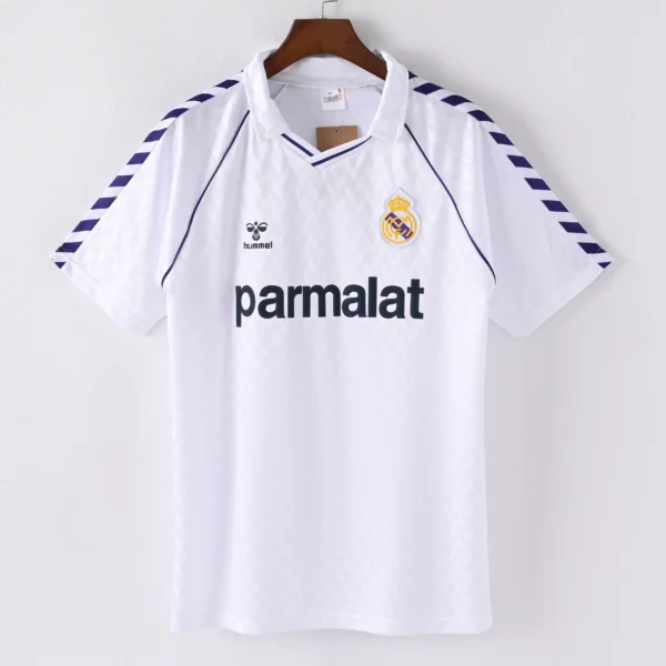 1587bc (478) Retro 1986-1987 Real Madrid Home Jersey