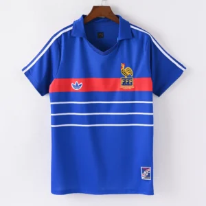 1587bc (480) Retro 1982-1984 France Home Jersey