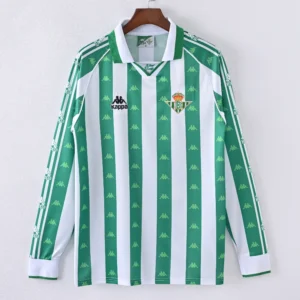 1587bc (54) Retro Long Sleeve 1995-1997 Real Betis Home Jersey