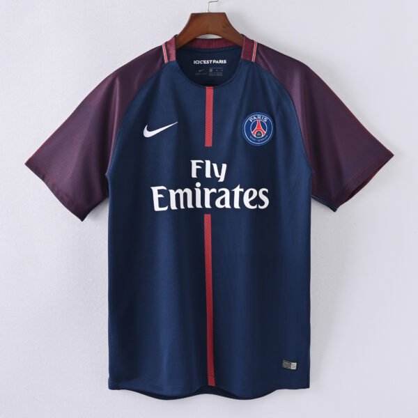 1587bc (63) Retro 2017-2018 PSG Home Jersey