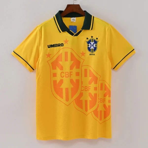 Retro 1994 World Cup Brazil Home Jersey