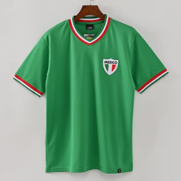 1587bc (654) Retro 1970 Mexico Home Jersey