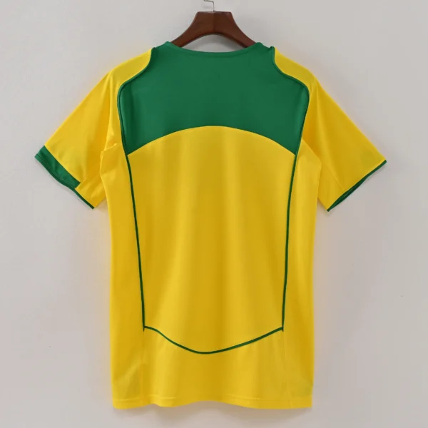 1587bc (663) Retro 2004 Brazil Home Jersey