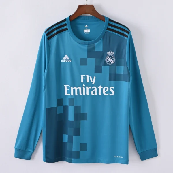 Retro Long Sleeve 2017-2018 Real Madrid Third Jersey