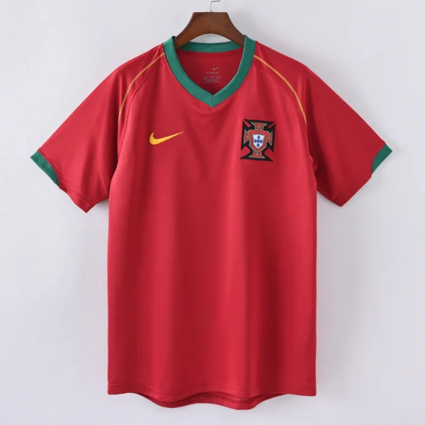 1587bc (69) Retro 2006 World Cup Portugal Home Jersey