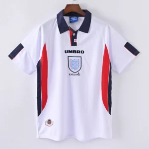 1587bc (73) Retro 1998 England Home Jersey