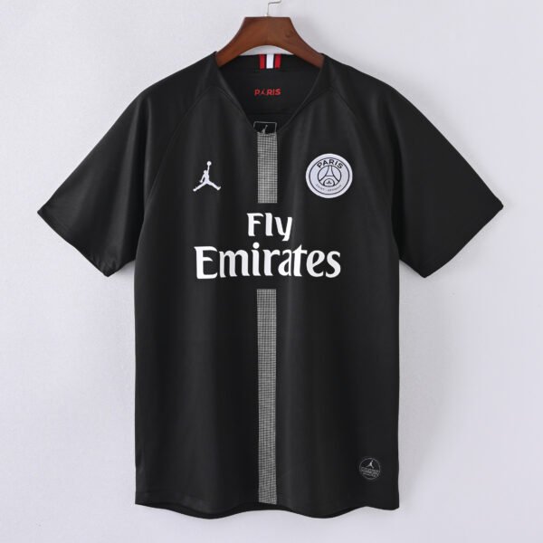 1587bc (79) Retro 2018-2019 PSG Black Jersey