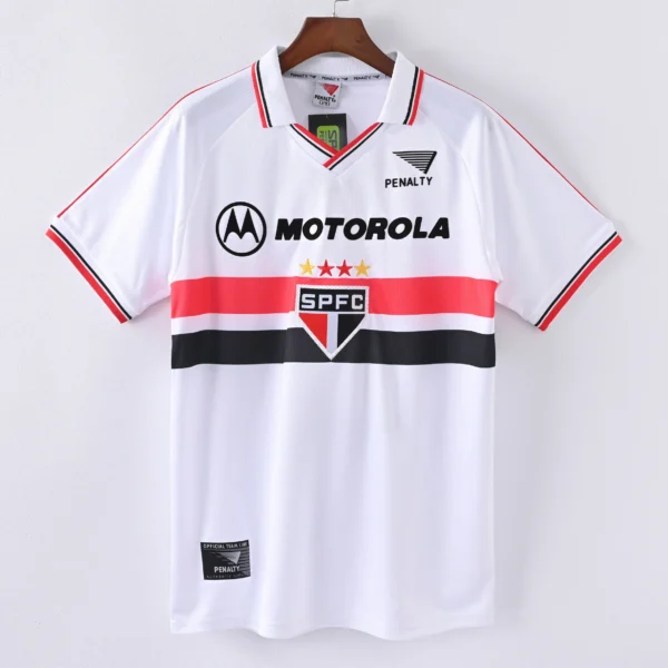 1587bc (93) Retro 2000 Sao Paulo Home Polo Jersey