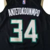 NBA Milwaukee Bucks Antetokounmpo #34 Black jersey