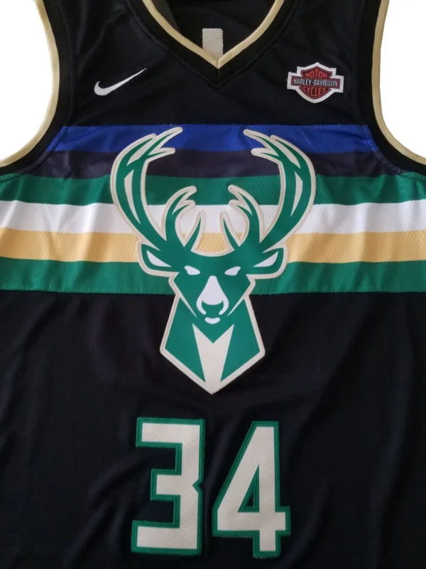 NBA Milwaukee Bucks Antetokounmpo #34 Black jersey