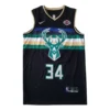 NBA Milwaukee Bucks Antetokounmpo #34 Black jersey