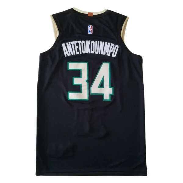 NBA Milwaukee Bucks Antetokounmpo #34 Black jersey
