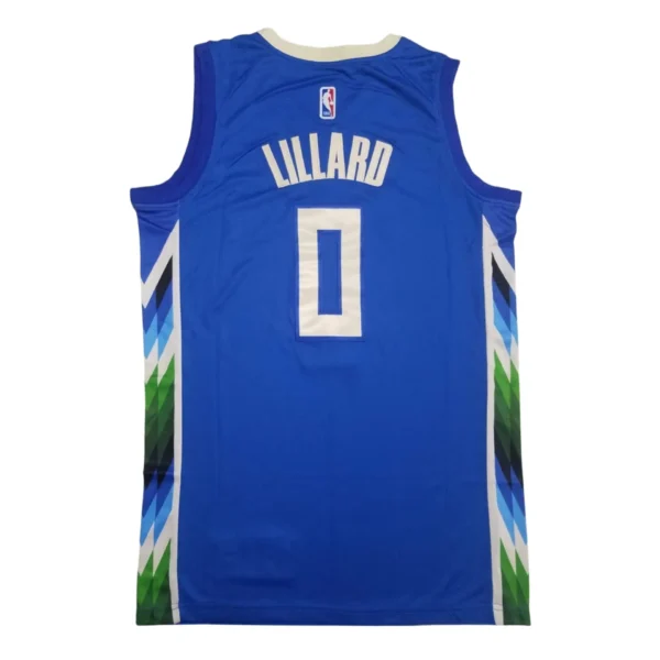 MFNBA (21) NBA Milwaukee Bucks Lillard #0 Blue jersey
