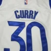 MFNBA (9) NBA Golden State Warriors Curry #30 White jersey