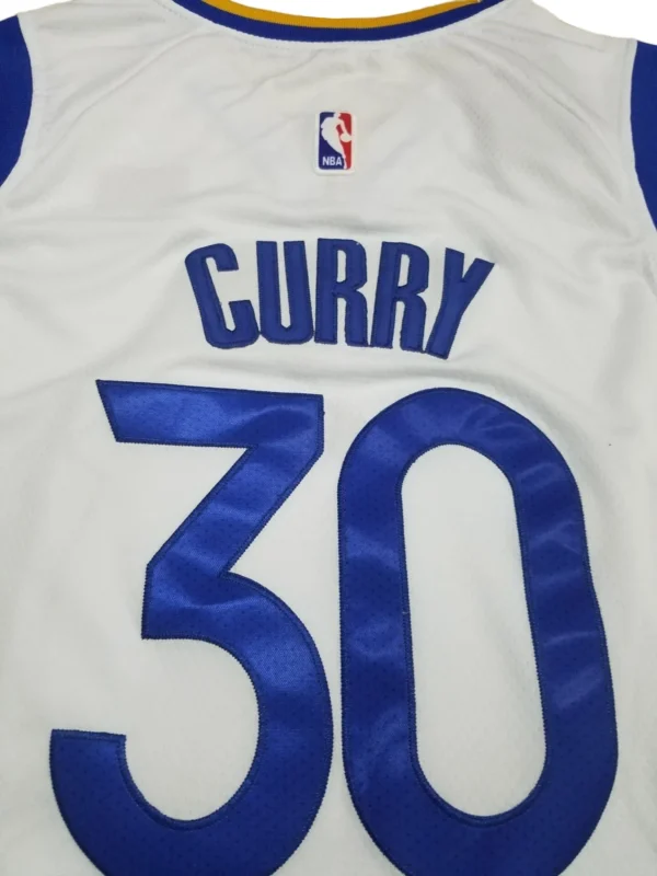 MFNBA (9) NBA Golden State Warriors Curry #30 White jersey