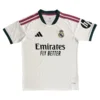 Real Madrid Soccer Jersey - White with Red and Black Accents Official Real Madrid football jersey featuring club crest and Emirates sponsor logo. Perfect for soc.