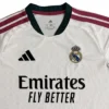 Real Madrid Soccer Jersey with Emirates Sponsorship and Adidas Logo Official Real Madrid football jersey featuring Emirates Fly Better branding and Adidas logo for spor.