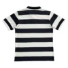 Sports Jersey with Black and White Horizontal Stripes Black and white striped sports jersey, short-sleeved, ideal for athletic activities and casual wear.