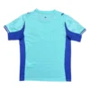 Sports jersey with blue accents and lightweight fabric for athletic performance. Sports jersey with blue accents, lightweight fabric, ideal for training and activewear.