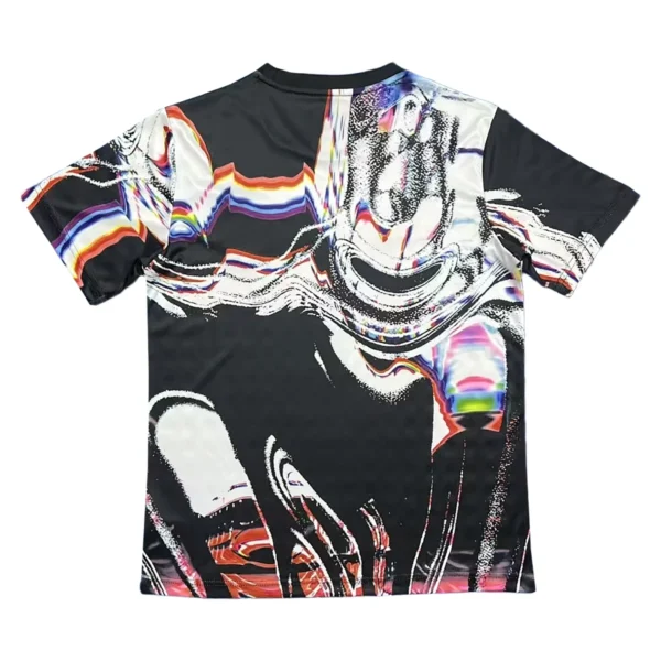 T-shirt with abstract colorful design Abstract colorful graphic T-shirt for sports and casual wear.