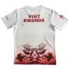 Visit Rwanda T-shirt with wildlife design, promotional apparel for tourism.