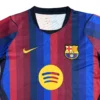 FC Barcelona soccer jersey with sponsor logo and team crest. FC Barcelona football jersey with sponsor logo and team crest.