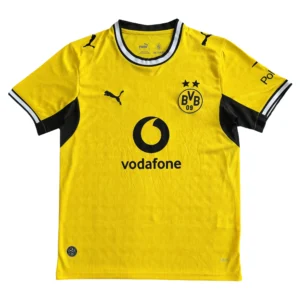 BVB Borussia Dortmund Home Football Jersey Borussia Dortmund yellow home football jersey with Vodafone sponsor and Puma logo.