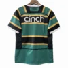 Cinch Sports Jersey with Striped Design and Logo Sports jersey featuring Cinch logo, striped pattern, and vibrant colors for athletic wear.