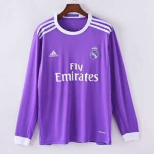 e9674898 Retro Long Sleeve 2016-2017 Real Madrid Away Jersey