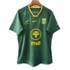 Forever Green South African Soccer Jersey South African soccer jersey with green and yellow design, FNB logo, and team crest.