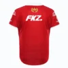 FKZ sports jersey with crown emblem, red athletic wear for football players.